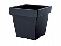 Doniczka kwadratowa Lofly DLOFL240 | Antracyt, Kształt Kwadratowy, Wymiary 24x24x22 cm, Kolor Antracyt, Prosperplast