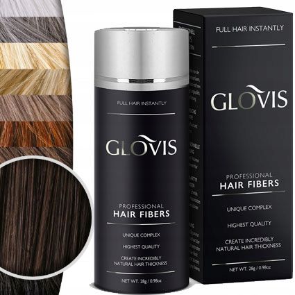 Włókna GLOVIS 28g Ciemny Brąz Dark Brown Mikrowłókna do Włosów na Arena.pl