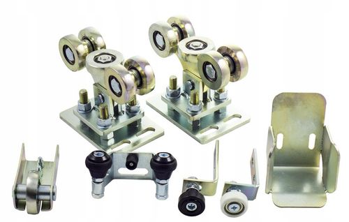 FULL ZESTAW wózek wózki rolki do bramy przesuwnej 70x70 MADE IN POLAND na Arena.pl