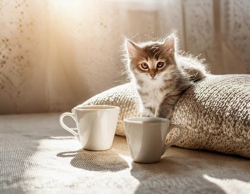 6 x BIAŁE FILIŻANKI ZE SPODKAMI 230 ml, DO KAWY na Arena.pl