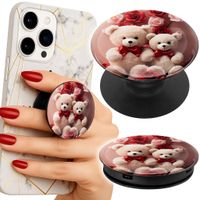 Uchwyt do telefonu Popsocket na palce/stojak MISIE LOVE YOU SERCA RÓŻE