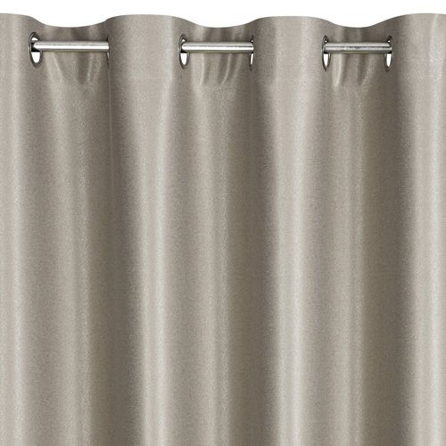 Zasłona gotowa na przelotkach SELINA 140x250 cbeż z błyszczącą nicią na Arena.pl