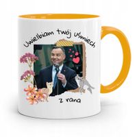 Kubek Żółty Prezydenta Andrzej Duda Pis Dla Ciebie Z Nadrukiem Ze Zdjęciem