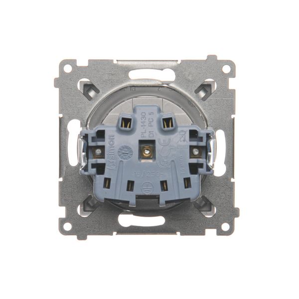 Simon54 Gniazdo wtyczkowe podjedyncze DG1Z.01/43 srebrny zdjęcie 2