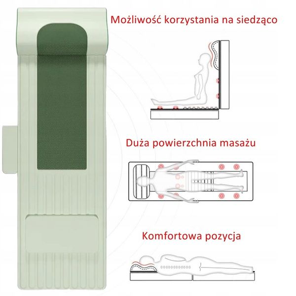 Materac masujący mata masująca Shiatsu grzanie pas podczerwień Gateway zdjęcie 3