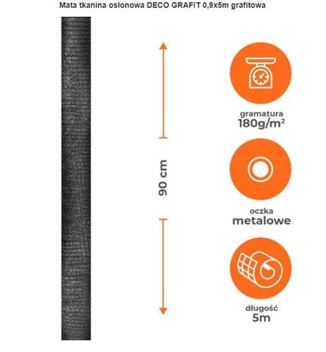 mata osłonowa deco basic grafit 90cm rolka 5mb - s-b msvm95 na Arena.pl