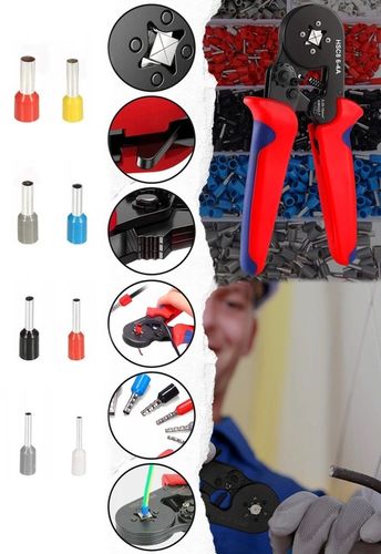 ZACISKARKA DO TULEJEK KONEKTORÓW PRZEWODÓW KABLI PRASKA - ZESTAW 1800 SZT na Arena.pl