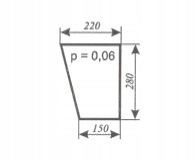 szyba przednia dolna lewa ciągnika URSUS C-360 kabina Sokółka (nowy typ)