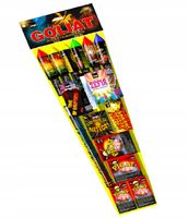 JA004 GOLIAT JORGE WIELKI ZESTAW RAKIET I PIROBAJERÓW MIX 16 ELEMENTÓW