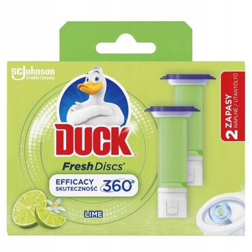 duck fresh discs lime - żelowy krążek do toalety 72ml (2 x 36ml) na Arena.pl