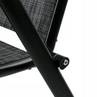 KRZESŁO OGRODOWE Stalowe Regulowane OPARCIE Ciemnoszare BALKONOWE Tadar