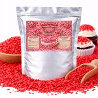 Posypka Waflowa Czerwona - dekoracja tortu ciast babeczek lekka posypka200g