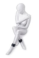 Anonymo Handcuffs, Pu Leather, Black, 26.5 Cm