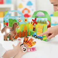 EDUKACYJNA KSIĄŻKA FILCOWA 3D FARMA KREATYWNA ZABAWA DLA MALUCHÓW