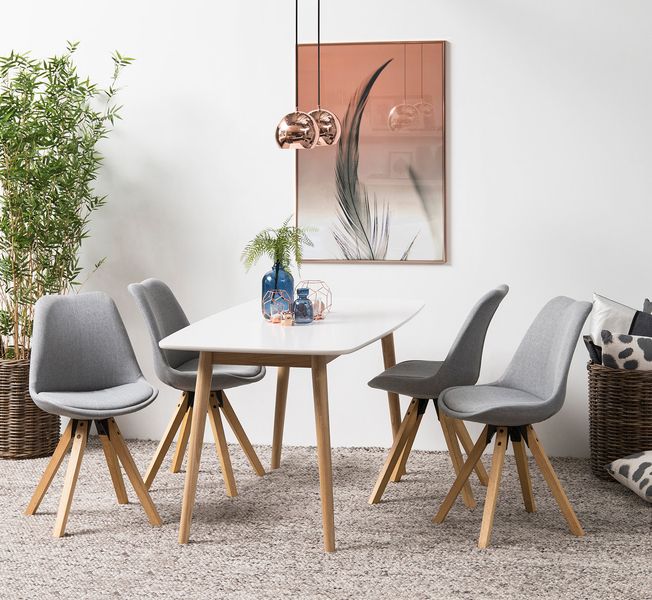 Krzesło Dima light grey tapicerowane zdjęcie 2