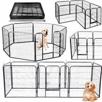 KOJEC DLA PSA PSÓW ZWIERZĄT MODUŁOWY ZAGRODA KLATKA WYBIEG 8 PANELI 100 cm