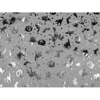 organza z motywem "halloween czarownice" 5m