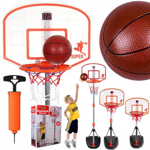 ZESTAW DO GRY W KOSZYKÓWKĘ w domu DUŻA KOSZYKÓWKA + PIŁKA cyfrowy licznik na Arena.pl