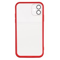 etui do iphone 11 w393 bezbarwny z czerwonym