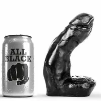 all black model 15 cm - anatomiczny kształt, gładka powierzchnia