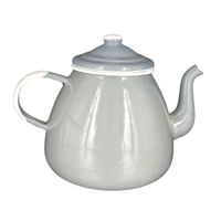 Dzbanek do Herbaty Imbryk Emaliowany 1,4 l z Sitkiem Szary Handmade