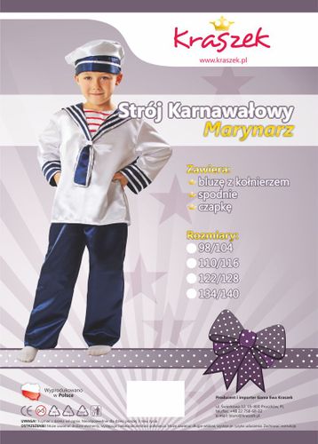 Strój "Marynarz" 110/116 na Arena.pl