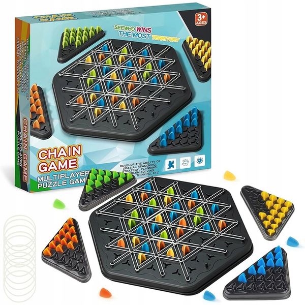 TRIGGLE BOARD GAME CHAIN TRIANGLE CHESS GAME, DESKTOP INTERACTIVE GAME 3D zdjęcie 7