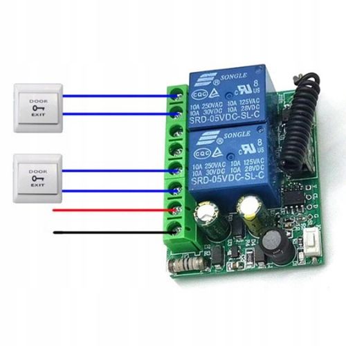 Zdalne sterowanie 230V włącznik 2 kanały na 2 pilota radiowy AC 85-250V 10A na Arena.pl