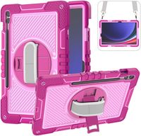 Etui do Samsung Tab S7/S8 11” z Podstawką i Paskiem na Ramię Różowe