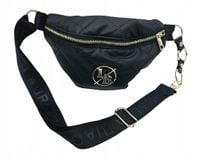 Laura Biaggi - nerka saszetka listonoszka czarny mat pikowana KB82