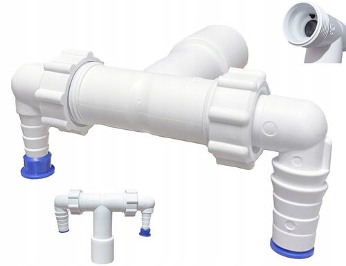 PODWÓJNY SYFON NADTYNKOWY DN 32/40 - DO PRALKI I SUSZARKI, ZAWÓR na Arena.pl