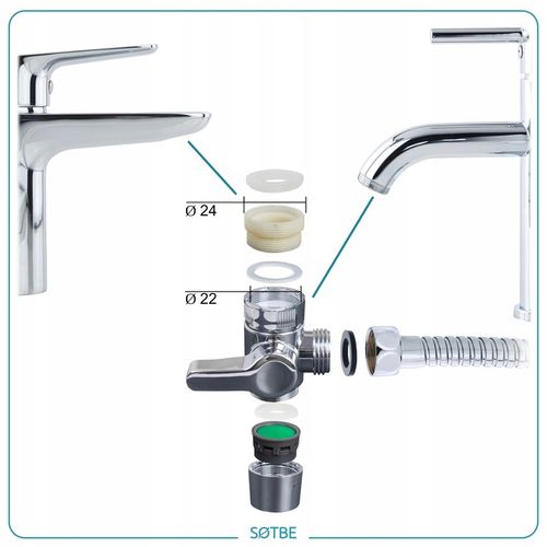 Zestaw bidetowy prysznic słuchawka wąż do baterii umywalkowej Bidetka na Arena.pl