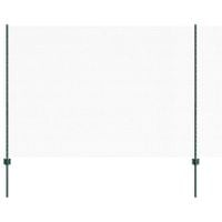 Ogrodzenie z słupkami Zielony 1.6 x 25 m Stal
