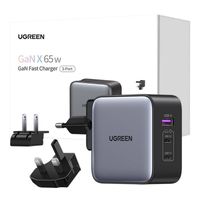 Ładowarka UGREEN Nexode 65W GaN 3xUSB Szybkie Ładowanie EU UK US