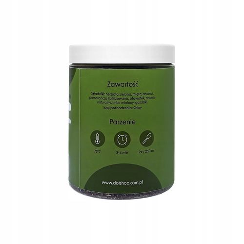 DOT. Green perfect herbata liściasta zielona z miętą i ananasem 70g na Arena.pl
