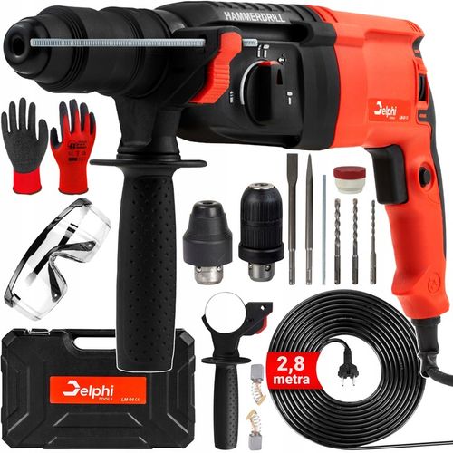 MŁOTOWIERTARKA WIERTARKA UDAROWA z UDAREM MŁOT MOCNA SDS+ 2600W +kabel na Arena.pl