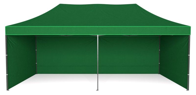 Pawilon handlowy ekspresowy - 3x6 m - 3 ściany - zielony zdjęcie 7