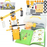 KREATYWNY ZESTAW KLOCKI KONSTRUKCYJNE 8W1 MASZYNY BUDOWLANE DO SKRĘCANIA