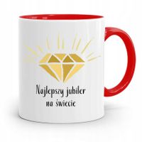 Dla Jubilera Kubek Czerwony Najlepszy Jubiler Z Nadrukiem Ze Zdjęciem