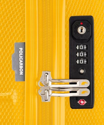 Walizka Średnia Podróżna Na Kółkach Policarbon PUCCINI Żółta PC029B 6C na Arena.pl