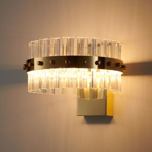 Lampa ścienna AURA złota 18 cm na Arena.pl
