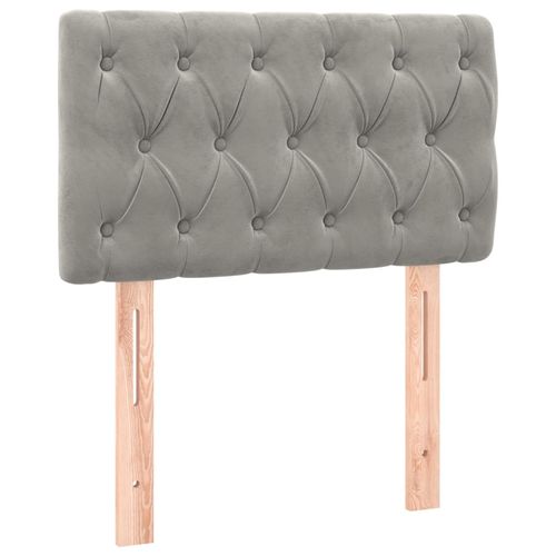 Łóżko kontynentalne z materacem, jasnoszare, aksamit, 80x200 cm na Arena.pl