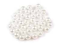 PEREŁKI GLANCE PLASTIK JASNY PERŁOWY 6MM 50SZT