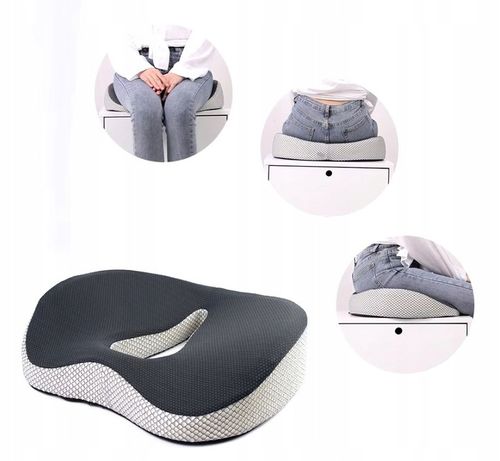 PODUSZKA ORTOPEDYCZNA DO SIEDZENIA PROFILOWANA MEMORY NA KRZESŁO FOTEL DUŻA na Arena.pl