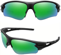 Okulary rowerowe męskie sportowe zielone na rower lustrzanki