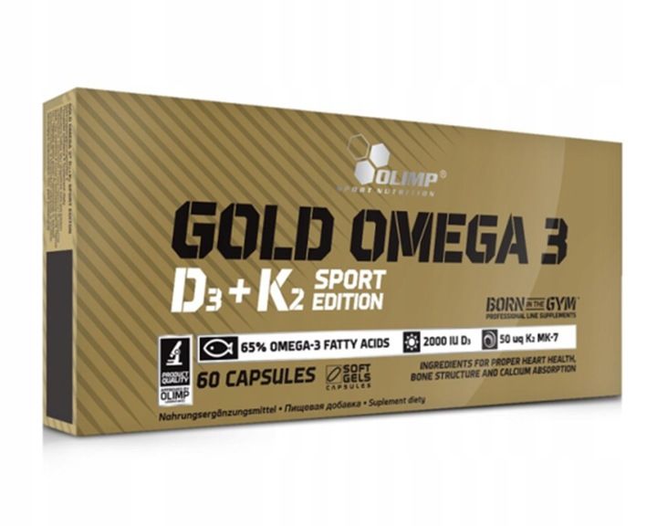 OLIMP GOLD OMEGA 3 D3 + K2 SPORT 30 kaps. EPA, DHA zdjęcie 2