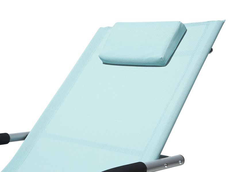 Leżak ogrodowy błękitny CARANO zdjęcie 9