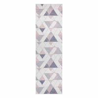 RUG/LU/VINEA/GEOMETRIC2/CREAM+POWDERPINK/70x300