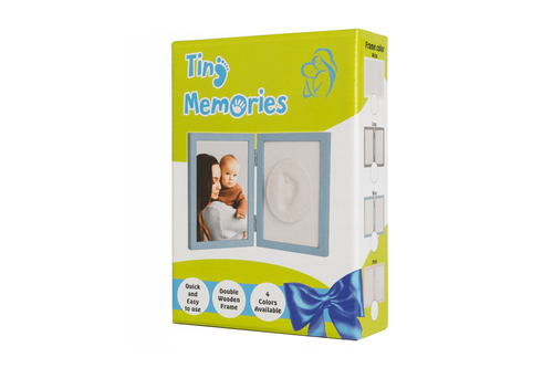 Zestaw Tiny Memories, podwójna ramka z glinką, szara na Arena.pl