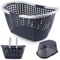 Koszyk NA ZAKUPY GRZYBY PIKNIK zakupowy piknikowy plastikowy pojemny mocny